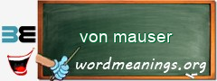 WordMeaning blackboard for von mauser